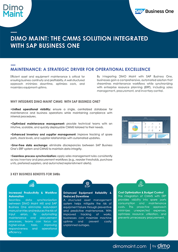 SAP Business One - CMMS connector Brochure
